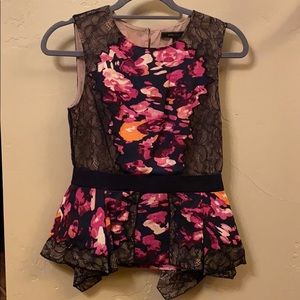 BCBG Maxazria Trumpet waist Sleeveless top S